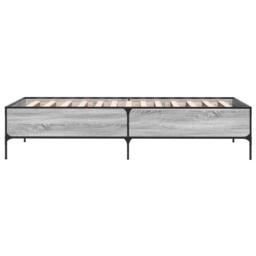 Berkfield Home Durable Bed Frame without Mattress Grey Sonoma 75x190 cm Small Single - thumbnail 5