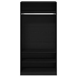 Berkfield Home Black Oak Wardrobe 100 x 50 x 200 cm - Crafted from engineered wood - thumbnail 6
