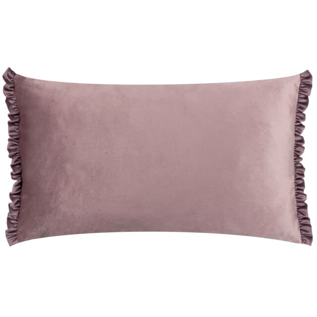 Wylder Tilly Velvet Frill Reversible Cushion in Pale Lilac - Size: 30 cm x 50 cm - image 1