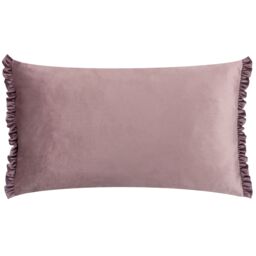 Wylder Tilly Velvet Frill Reversible Cushion in Pale Lilac - Size: 30 cm x 50 cm