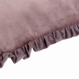 Wylder Tilly Velvet Frill Reversible Cushion in Pale Lilac - Size: 30 cm x 50 cm - thumbnail 4