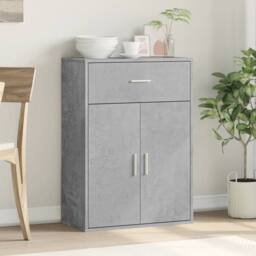 Berkfield Home Sideboard Concrete Grey 60x30x84 cm Engineered Wood - Size: 60 x 30 x 84 cm - thumbnail 3