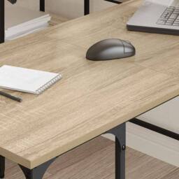 Berkfield Home Decorative Desk Sonoma Oak 139x139x75 cm Engineered Wood in Light Tan - Size: 139 x 139 x 75 cm