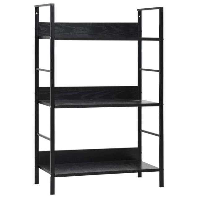 Berkfield Home 3-Layer Book Shelf Black 60x27.6x90.5 cm Engineered Wood - image 1