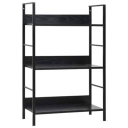 Berkfield Home 3-Layer Book Shelf Black 60x27.6x90.5 cm Engineered Wood - thumbnail 1