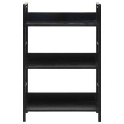 Berkfield Home 3-Layer Book Shelf Black 60x27.6x90.5 cm Engineered Wood - thumbnail 3