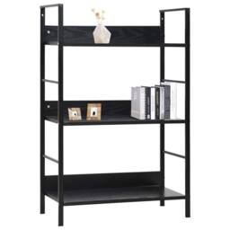 Berkfield Home 3-Layer Book Shelf Black 60x27.6x90.5 cm Engineered Wood - thumbnail 2