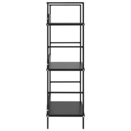 Berkfield Home 3-Layer Book Shelf Black 60x27.6x90.5 cm Engineered Wood - thumbnail 4