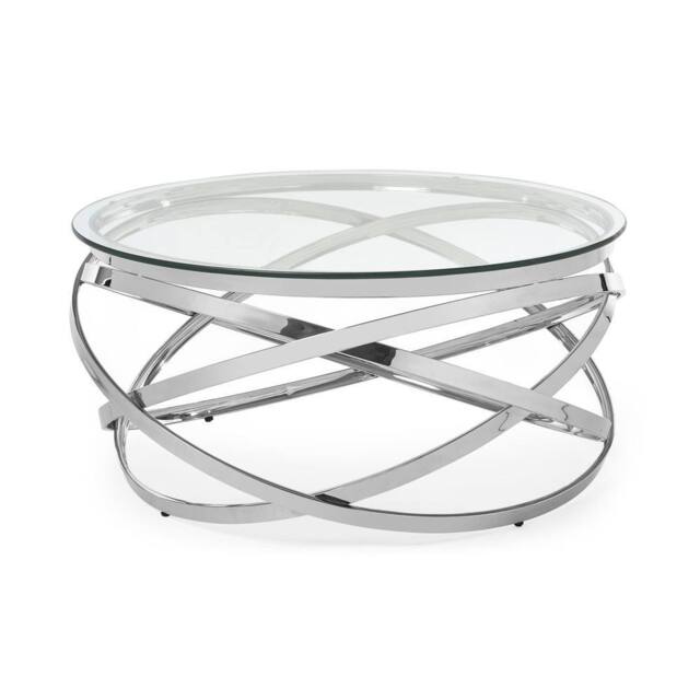 Cheshire Viennese Coffee Table in Silver & Clear - image 1