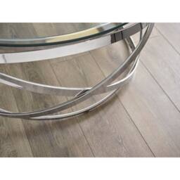 Cheshire Viennese Coffee Table in Silver & Clear - thumbnail 4
