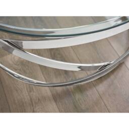 Cheshire Viennese Coffee Table in Silver & Clear - thumbnail 6