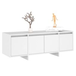 Berkfield Home TV Cabinet White 120x30x40.5 cm Engineered Wood - thumbnail 4