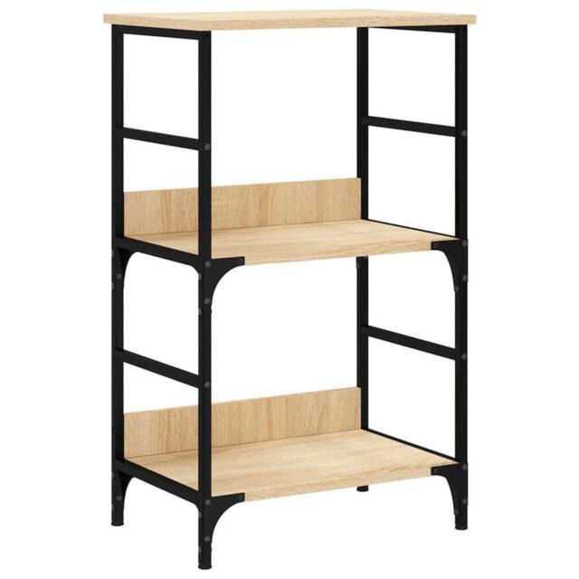 Berkfield Home Bookshelf Sonoma Oak 50x33x82 cm Engineered Wood in Light Tan - Size: 50 x 33 x 82 cm - image 1