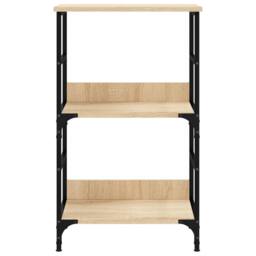 Berkfield Home Bookshelf Sonoma Oak 50x33x82 cm Engineered Wood in Light Tan - Size: 50 x 33 x 82 cm - thumbnail 4