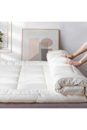 Living and Home 10cm Comfortable Quilted Mattress Topper in White - Size: King - thumbnail 7