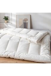 Living and Home 10cm Comfortable Quilted Mattress Topper in White - Size: King - thumbnail 5