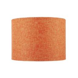 Happy Homewares Contemporary & Sleek Orange Natural Linen Fabric Drum Lamp Shade - Size: 10 inches - thumbnail 5