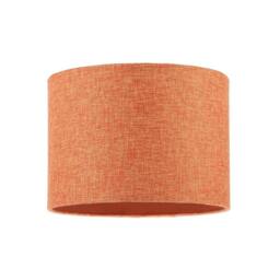 Happy Homewares Contemporary & Sleek Orange Natural Linen Fabric Drum Lamp Shade - Size: 10 inches