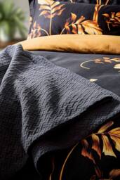 Ted Baker 'Diagonal T Matellase' Cotton Throw in Black - thumbnail 3