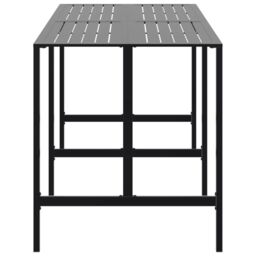 Berkfield Home Bar Table Black 200x100x110 cm Powder-coated Steel - Size: 200 x 100 x 110 cm - thumbnail 4