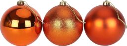 Shatchi 10cm/6Pcs Christmas Baubles Shatterproof Rose Gold, Tree Decorations in Rose Gold - thumbnail 2