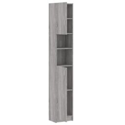 Berkfield Home Bathroom Cabinet Grey Sonoma 32x25.5x190 cm Engineered Wood - thumbnail 6