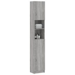 Berkfield Home Bathroom Cabinet Grey Sonoma 32x25.5x190 cm Engineered Wood - thumbnail 3