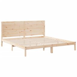 Berkfield Home Extra Long Bed Frame without Mattress 200x220 cm Solid Wood in Brown - thumbnail 3