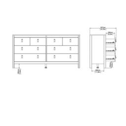 Wyld Haus Cashmere 8 Drawer Wooden Double Dresser Cream - thumbnail 9