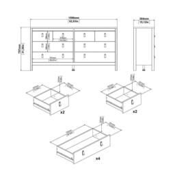 Wyld Haus Cashmere 8 Drawer Wooden Double Dresser Cream - thumbnail 8