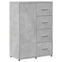 Berkfield Home Sideboards 2 pcs Concrete Grey 60x31x84 cm Engineered Wood - Size: 60 x 31 x 84 cm - thumbnail 5