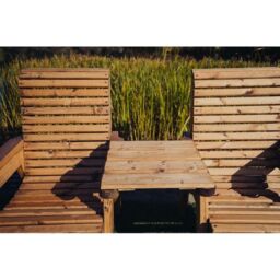 Churnet Valley Garden Furniture Ltd Valley Love Seat Square - Timber - Flat Pack - Partially Assembled in Brown - thumbnail 4