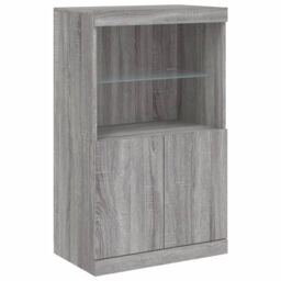 Berkfield Home Sideboards with LED Lights 3 pcs Grey Sonoma Engineered Wood - thumbnail 7