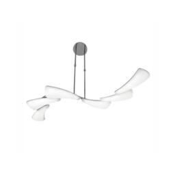 Netlighting Mistral Telescopic 36W LED Line 3000K 3240lm Chrome Frosted Acrylic in Grey