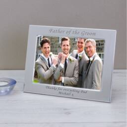 Uniqueful Personalised Father of the Groom Silver Plated 7x5 Picture Frame - Size: 1 Pack - thumbnail 3