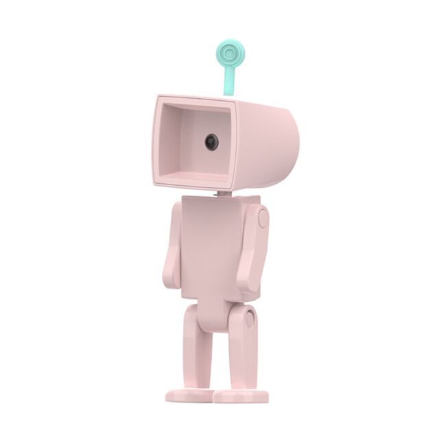 Leaper 3-in-1 Mini Square Robot Magnetic Night Light in Pink - image 1