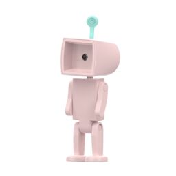 Leaper 3-in-1 Mini Square Robot Magnetic Night Light in Pink - thumbnail 1