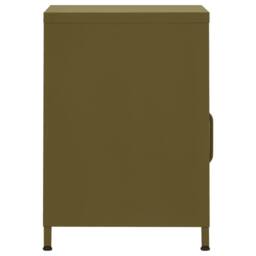 Berkfield Home Nightstands 2 pcs Olive Green 35x35x51 cm Steel - Size: 35 x 35 x 51 cm - thumbnail 4