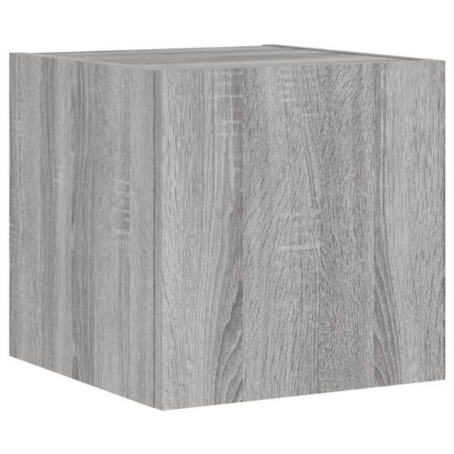 Berkfield Home TV Wall Cabinet with LED Lights Grey Sonoma 30.5x35x30 cm - image 1