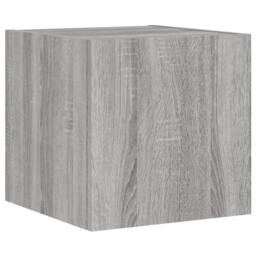 Berkfield Home TV Wall Cabinet with LED Lights Grey Sonoma 30.5x35x30 cm - thumbnail 1