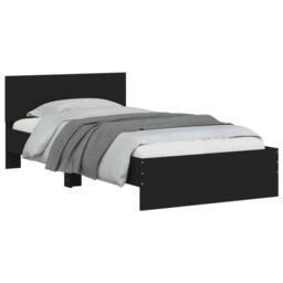 Berkfield Home Durable Bed Frame without Mattress with Headboard Black 100x200 cm - thumbnail 4