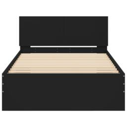 Berkfield Home Durable Bed Frame without Mattress with Headboard Black 100x200 cm - thumbnail 5