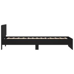 Berkfield Home Durable Bed Frame without Mattress with Headboard Black 100x200 cm - thumbnail 6