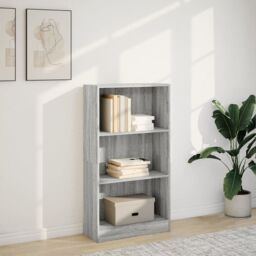 Berkfield Home Bookcase Grey Sonoma 60x24x109 cm Engineered Wood - Size: 60 x 24 x 109 cm - thumbnail 3