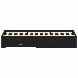 Berkfield Home Bed Frame with Drawers Black Oak 180x200 cm Engineered Wood - thumbnail 7