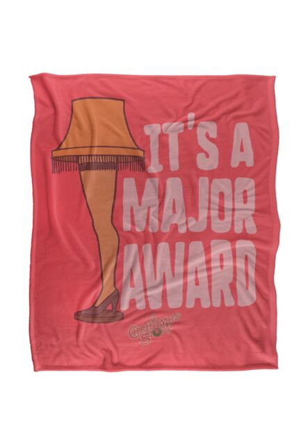 Warner Brothers A Christmas Story Leg Lamp Silky Touch Super Soft Throw Blanket in White - image 1