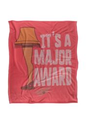 Warner Brothers A Christmas Story Leg Lamp Silky Touch Super Soft Throw Blanket in White - thumbnail 1