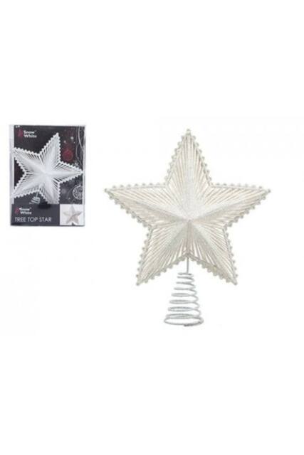 KDMD 20cm Luxury Tree Top Star White 2 Pack - image 1