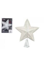 KDMD 20cm Luxury Tree Top Star White 2 Pack - thumbnail 2