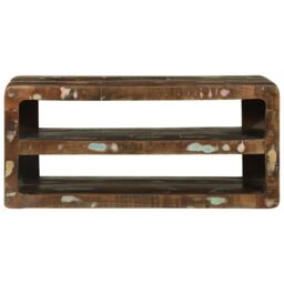 Berkfield Home TV Cabinet 80x32x36 cm Solid Wood Reclaimed in Brown - Size: 80 x 32 x 36 cm - thumbnail 3